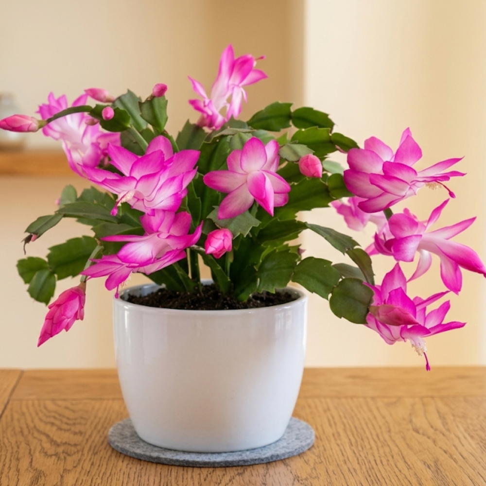 2 Purple Christmas Cactus Plant Live | 3 to 4 Inch Tall Indoor | Housewarming Friendship Gifts for Women Best Friend Presents for Mom Birthday Gift for New Home