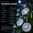 15 Pcs Moonflower Seeds, High Germination Climbing Vines for Planting, Low Maintenance Striking White Evening Blooms for Sunlit Gardens