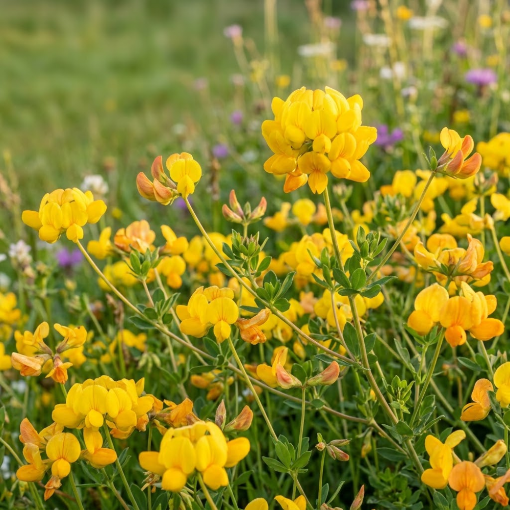 200 Pcs Bird's Foot Trefoil Seeds, Heirloom Non-GMO Perennial, Sturdy Low Maintenance Cold-Hardy Yellow Blooms