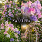 20 Pcs High Scent Sweet Pea Seeds for Planting Outdoors, Non-GMO Heirloom Climbing Vine Seeds, Low Maintenance Fragrant Blooms for Trellises