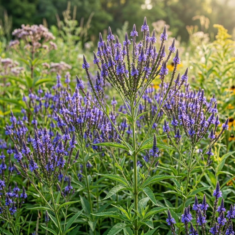 200 Pcs Blue Vervain Seeds for Planting Outdoors, Non-GMO Heirloom Perennial Flowers, Low Maintenance Purple-Blue Spikes for Moist Yard Borders