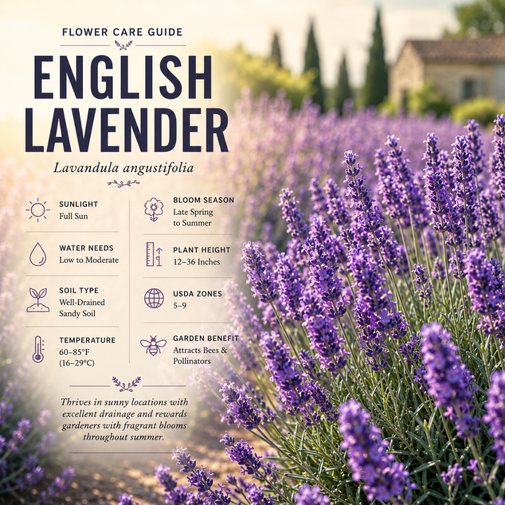 200 English Lavender Seeds for Planting Outdoors, Vigorous Purple Flower Seeds, Sturdy Low Maintenance Fragrant Herb for Patios & Cut Flower Gardens