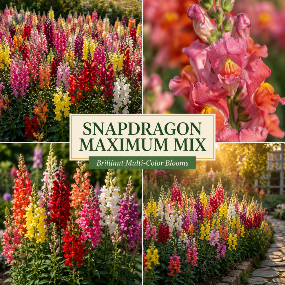 2000 Snapdragon Seeds Mix for Planting, High Germination Flower Seeds, Robust Low Maintenance Cut Flowers with Vibrant Colors for Garden Borders