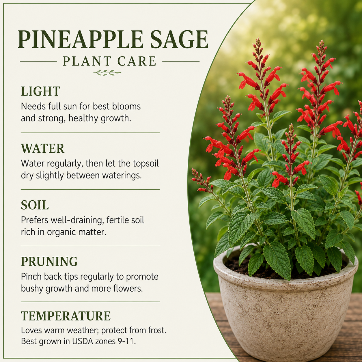 2 Red Salvia Live Plant for Planting, 5-8" Tall Medium Pot Sage Plant, Hardy Herb Plant with Red Flower Spike, for Backyard Garden
