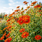 100 Pcs Mexican Sunflower Seeds for Planting, Non-GMO Tithonia Seeds, Fast Growing, Tall Vibrant Orange-Red Flowers for Outdoor Spaces