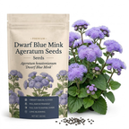 360 Pcs Dwarf Ageratum Seeds for Outdoors - Blue Mink Ageratum, Robust Compact Foliage, Easy to Care Outdoor Yard Decor