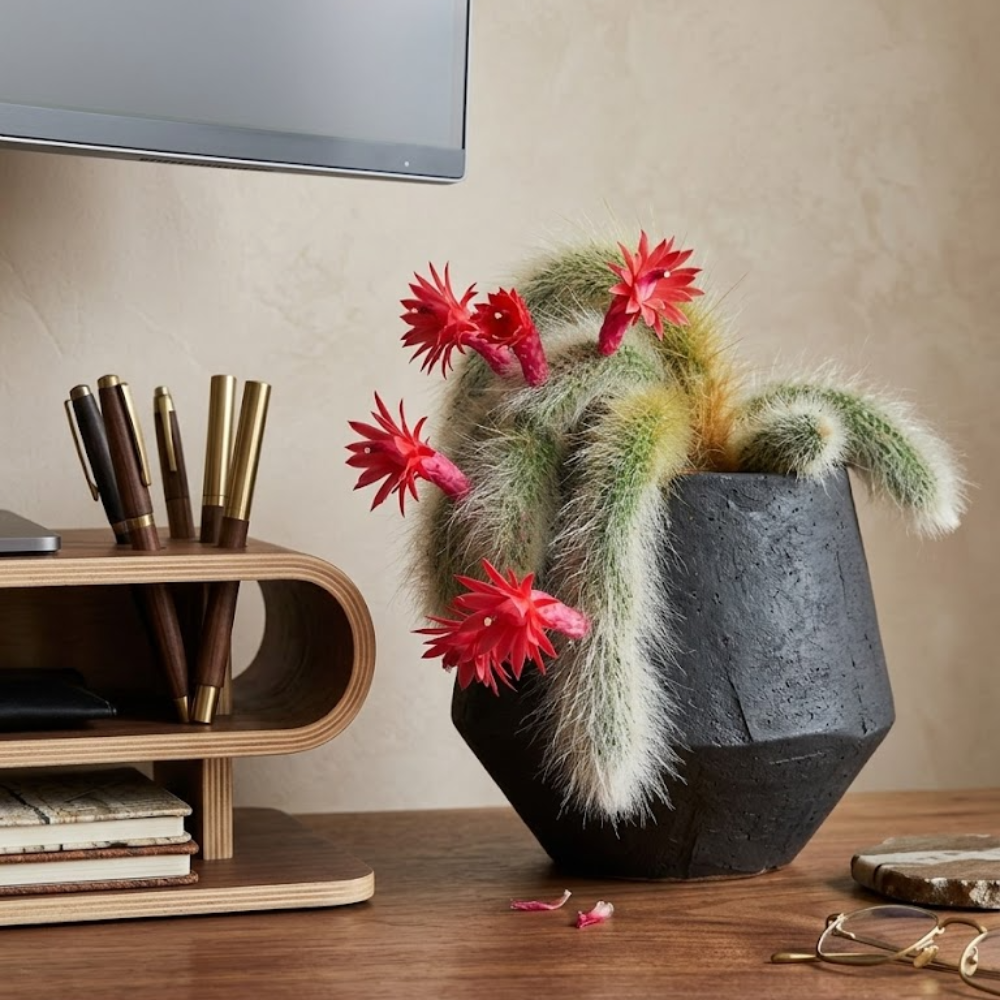 Monkey Tail Cactus Live Plant – 10-15 Inch Hanging Succulent, Rare Live Succulents for Indoor & Outdoor Decoration, Unique Hanging Plant Gift