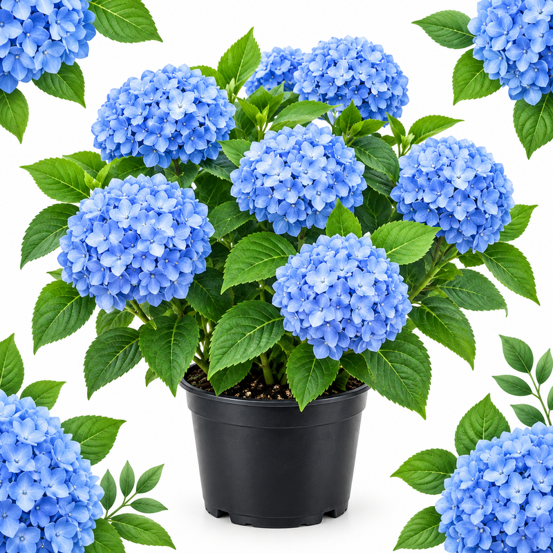 Nikko Blue Hydrangea Live Ornamental Shrub | 1 Gallon Pot | Cold-Hardy Bigleaf Hydrangea - Robust Well-Rooted Flowering Garden Tree