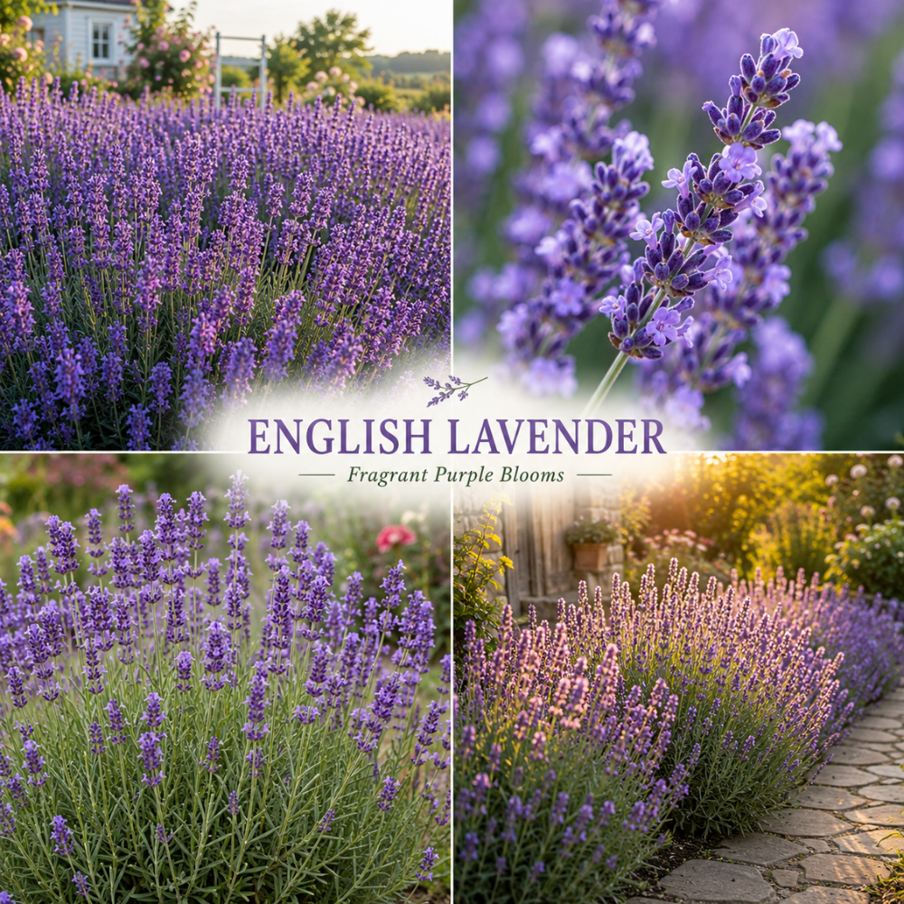 200 English Lavender Seeds for Planting Outdoors, Vigorous Purple Flower Seeds, Sturdy Low Maintenance Fragrant Herb for Patios & Cut Flower Gardens