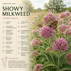 50 Pcs Showy Milkweed Seeds for Planting Outdoors, Non-GMO Heirloom Perennial Flowers, Low Maintenance Pink Blooms for Butterfly Yard Borders