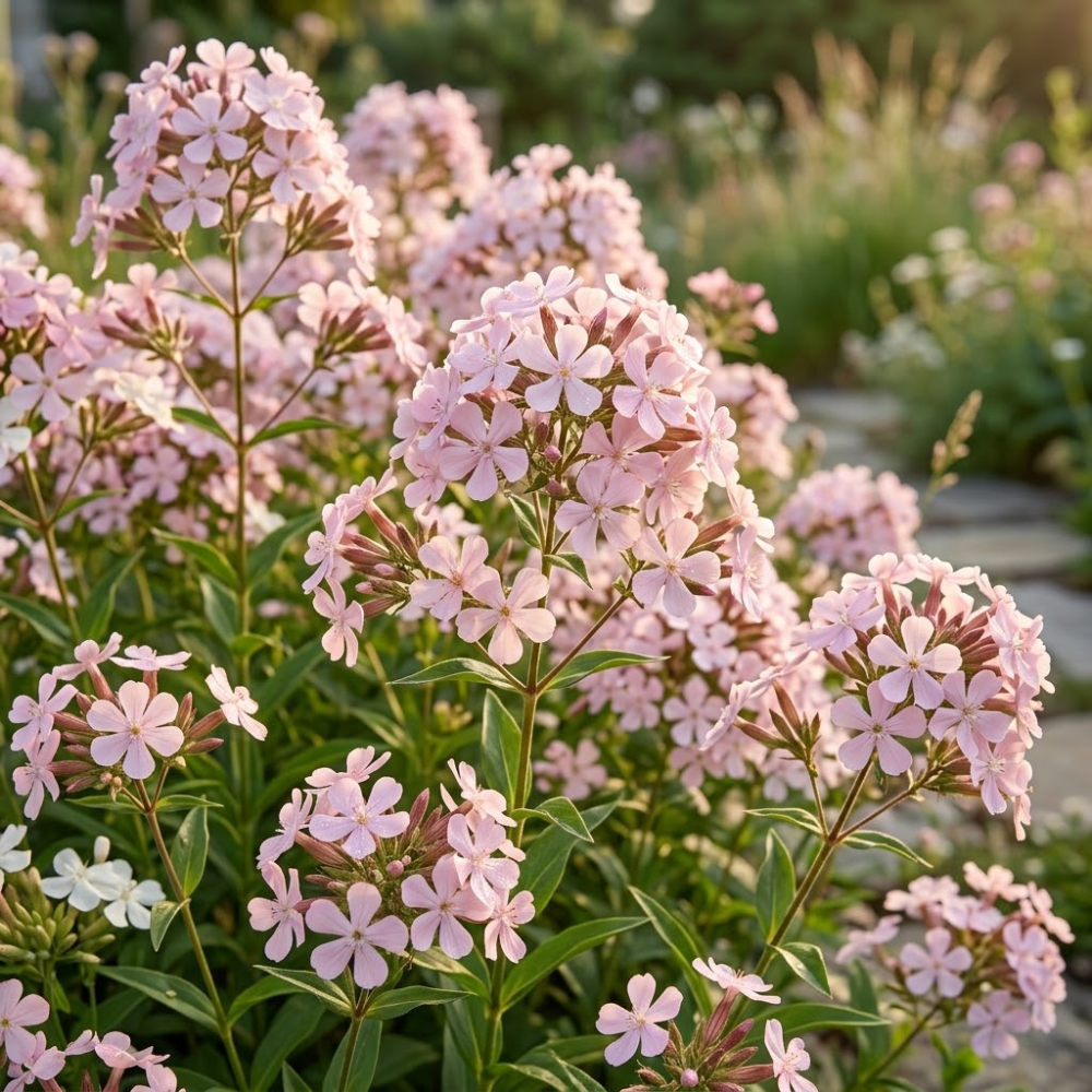 300 Pcs Pink Rock Soapwort Seeds, Heirloom Non-GMO Perennial Ground Cover, Low Maintenance Trailing Blooms for Yard Borders