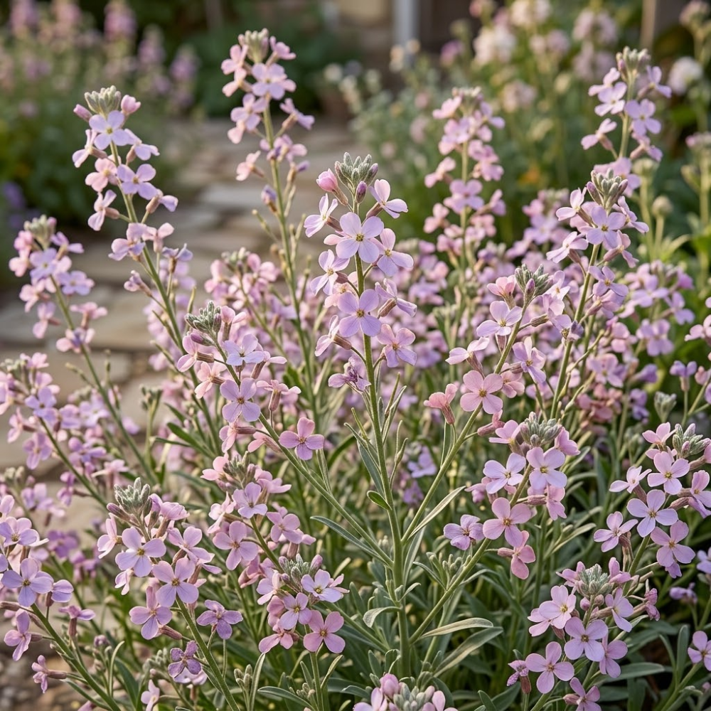 2500 Pcs Evening Scented Stock Seeds, Non-GMO Heirloom Fragrant Flowers, Low Maintenance Cold-Hardy Night Blooms for Yard Borders & Patios