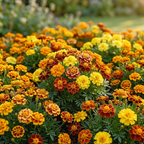300 Pcs Petite French Marigold Seeds Mix for Planting Outdoors, Non-GMO Heirloom Dwarf Flowers, Low Maintenance Orange Yellow & Red Blooms for Yard Borders