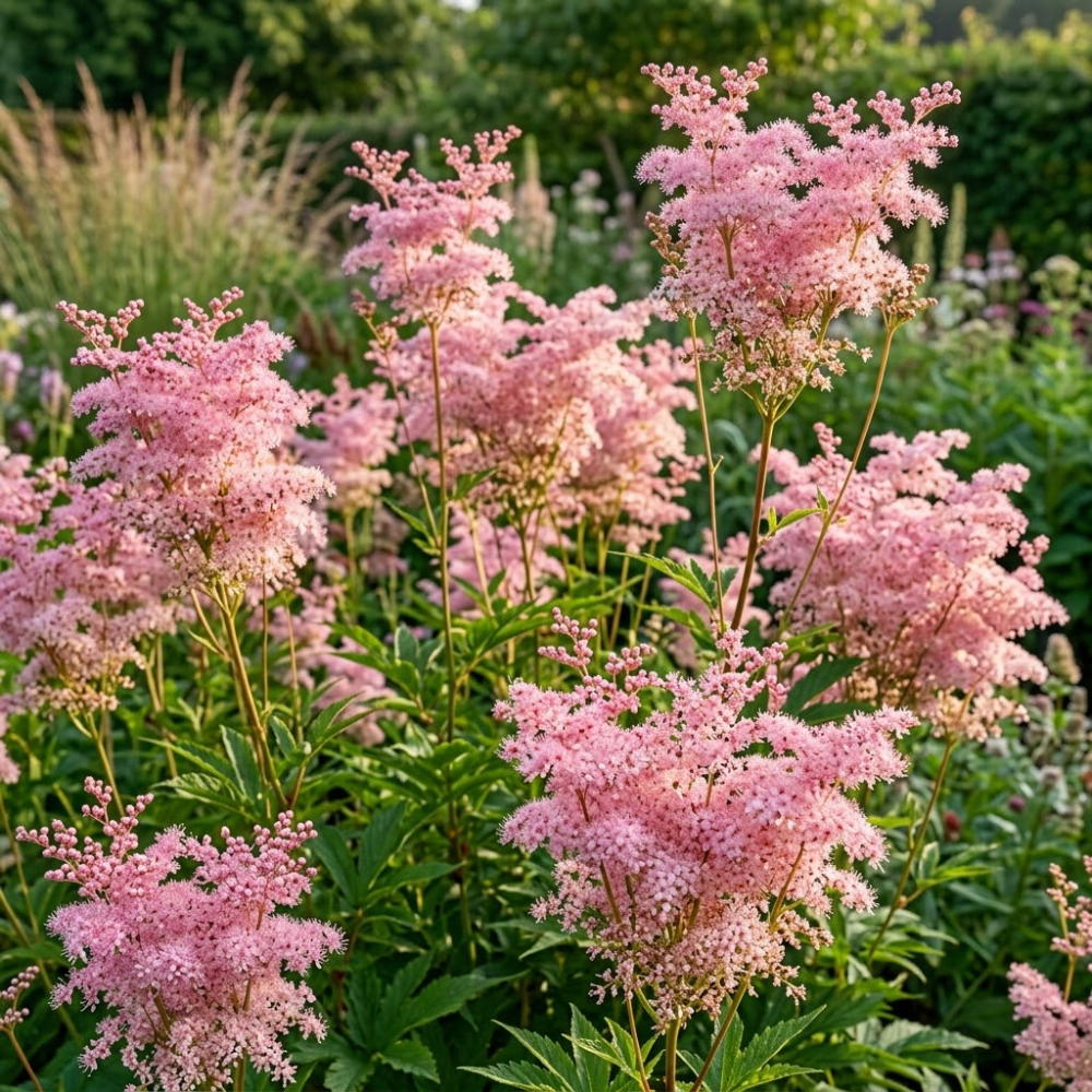 25 Pcs Queen of the Prairie Seeds for Planting Outdoors, Non-GMO Heirloom Perennial Seeds, Striking Feathery Pink Blooms for Yard Borders