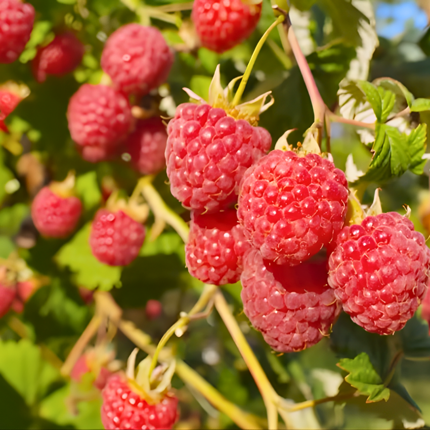 Live Raspberry Plants Live for Planting, 3" Bare Root Seedling, Cold-Hardy Rubus Idaeus Deciduous Shrub, Well-Rooted Starter Plant for Home Orchard