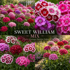 250 Pcs Sweet William Seeds Mix for Planting Outdoors, Non-GMO Heirloom Flowers, Low Maintenance Fragrant Pink & Red Blooms for Yard Borders