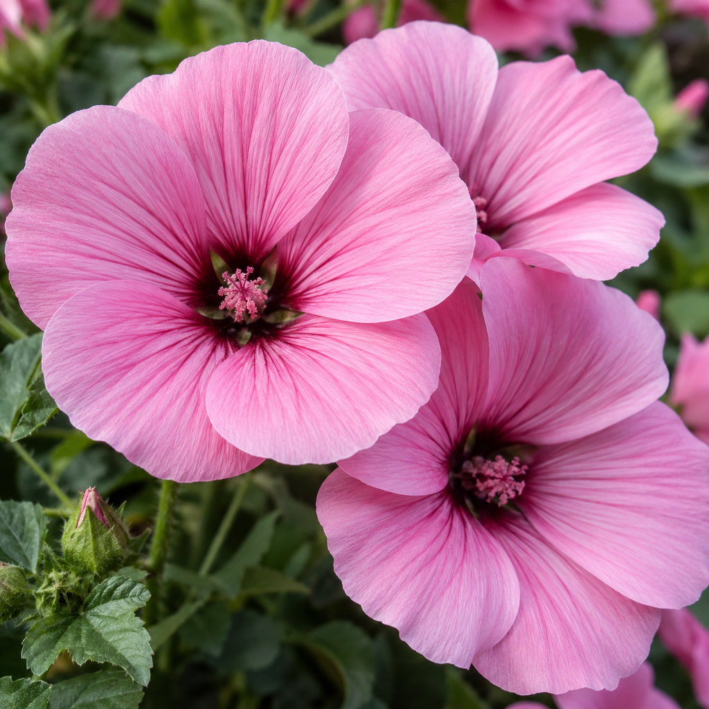 150 Rose Mallow Flower Seeds, Easy to Grow Lavatera trimestris, High Yield, Charming Romantic Hibiscus-Like Accent, Perfect Unique Seed Gift for Gardeners