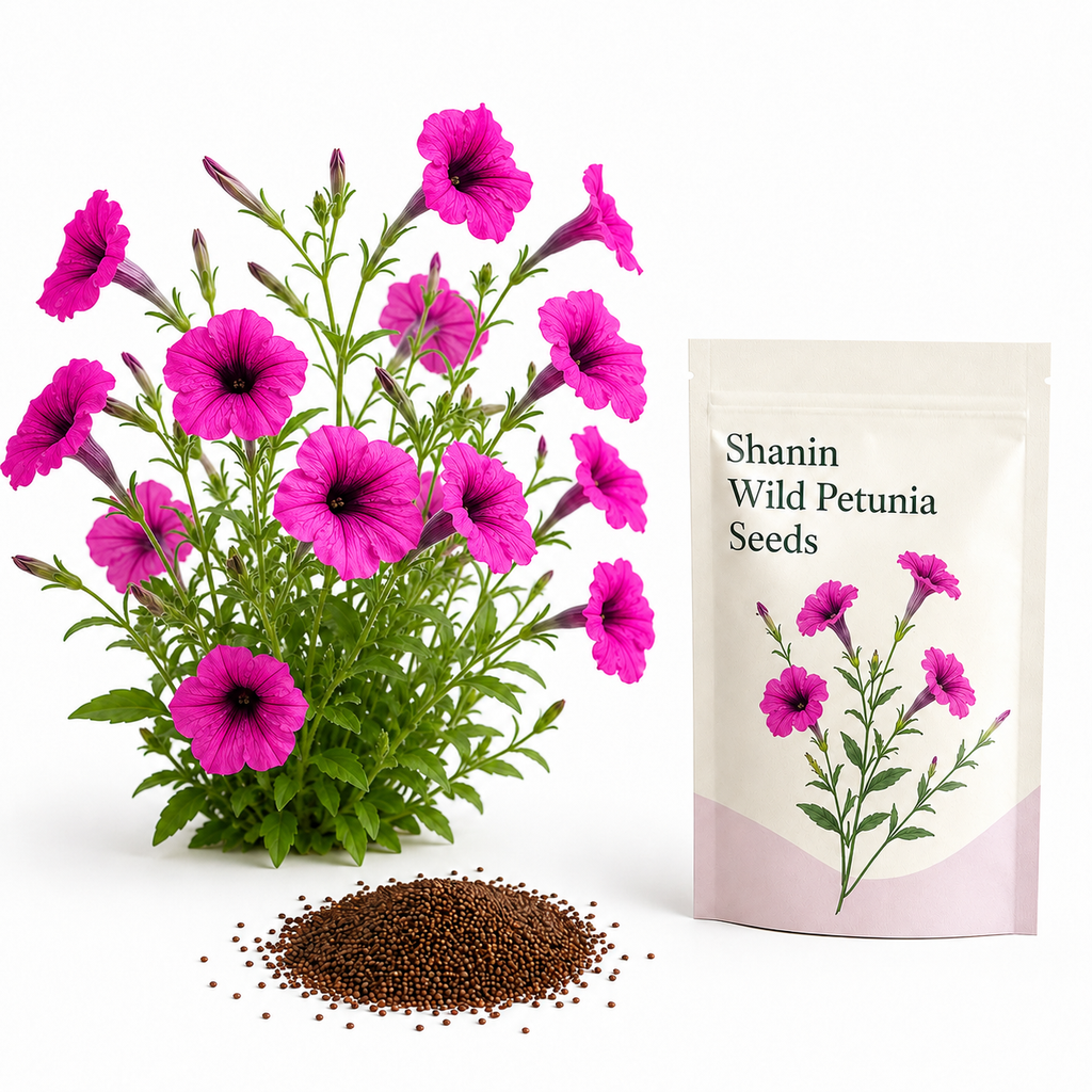 250 Shanin Wild Petunia Seeds, Non-GMO Ruellia humilis Seeds, Easy to Grow, Vibrant Lavender Purple Perennial Wildflower Seeds for Rock Gardens