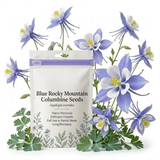 300 Pcs Rocky Mountain Columbine Seeds for Outdoors, Non-GMO Heirloom Flowers for Patios, Easy to Care Outdoor Yard Décor