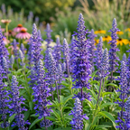 100 Pcs Blue Sage Seeds for Planting Outdoors, Non-GMO Heirloom Perennial Herb Seeds, Low Maintenance Blue Flower for Yard Borders