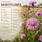 100 Basketflower Seeds, Heirloom Non-GMO Wildflowers, Low Maintenance Pink & Lilac Blooms for Pollinators