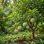 (No Ship to CA,HI,AK) Green Sugar Apple Tree Live Plant | 16-24 Inches Tall in 1 Gallon Pot | Easy to Grow Tropical Custard Apple Fruit Tree for Indoor and Outdoor | Live Plant Only