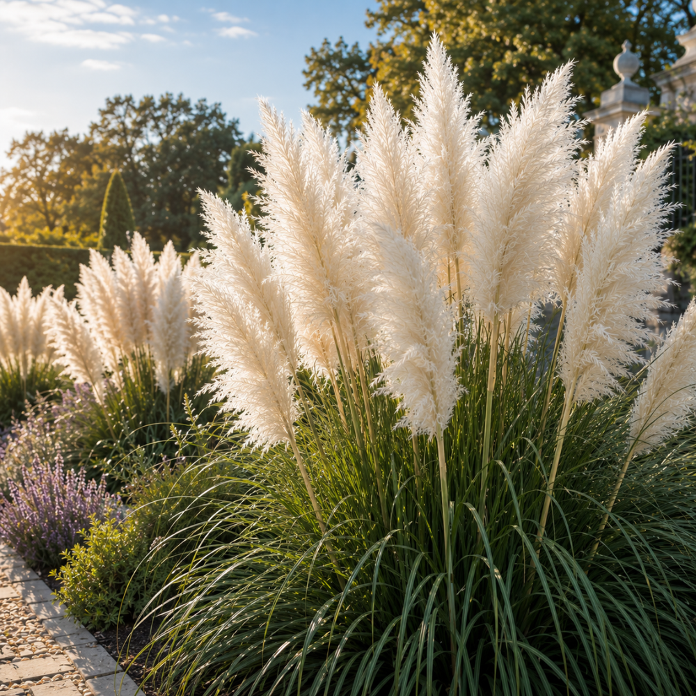300 Heirloom Pampas Grass Seeds for Planting, Non-GMO Ornamental Decor for Outdoor Gardens, Sturdy Growth, Easy to Care
