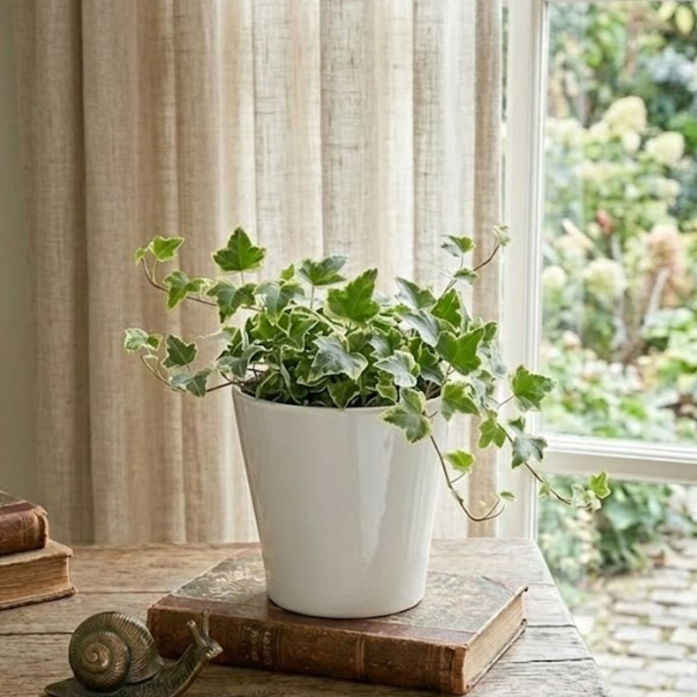 Wax Ivy Live Plants in 4 Inch Pot | Hardy Variegated English Ivy Indoor Plant for Fresh Home | Low-Maintenance Houseplant Ideal for Home Décor