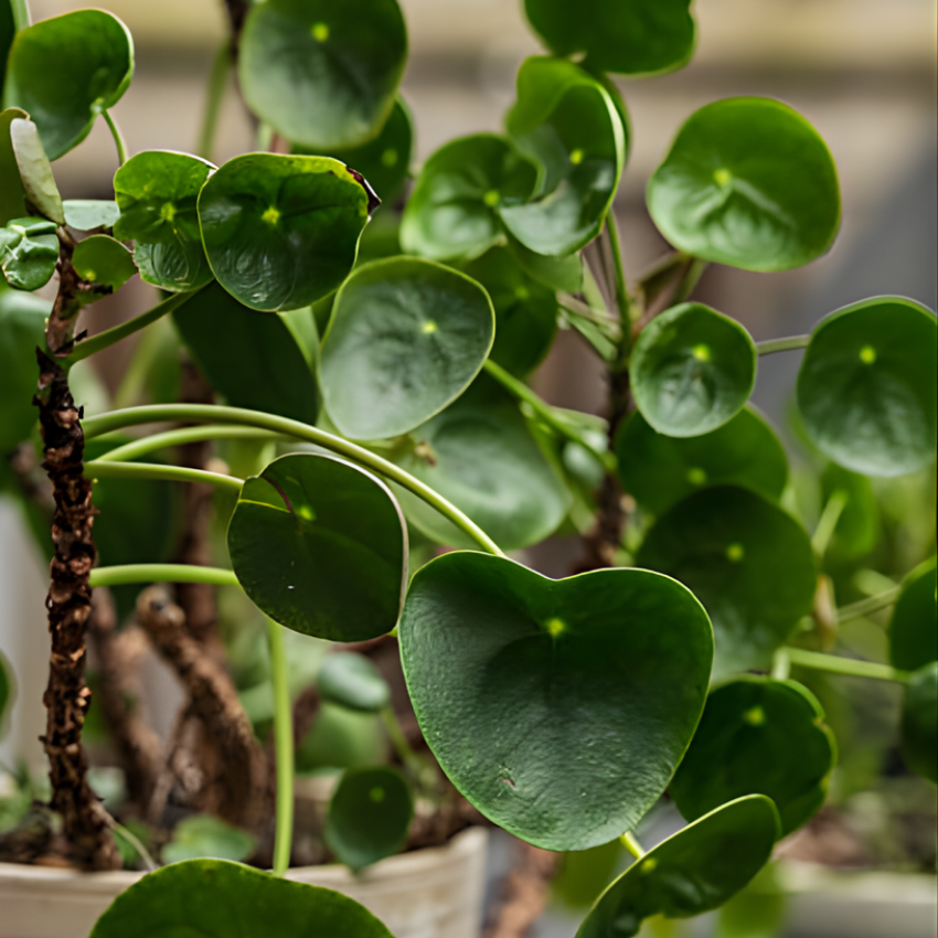 Pilea Peperomioides Plant Live in 6 Inch Pot, Chinese Money Plant Live for Planting, Compact Indoor Plant for Modern Home & Office Settings, Real Plants for Easy Indoor Gardening