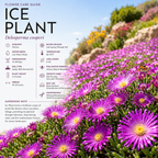 200 Pcs Ice Plant Seeds for Planting Outdoors, Non-GMO Heirloom Wildflower, Low Maintenance Pink Blooms for Rock Gardens