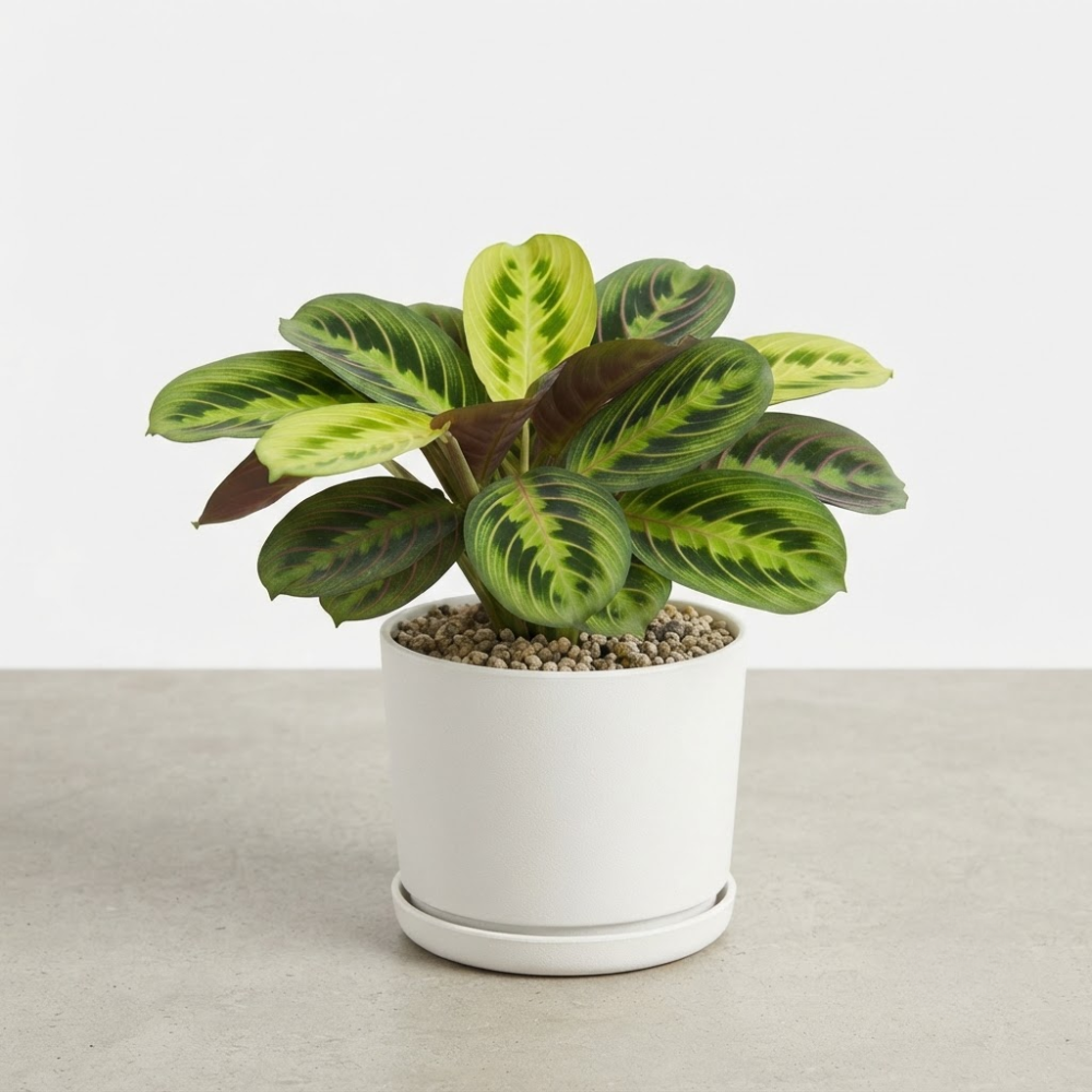 Maranta Lemon Lime Prayer Plant Live, 4 Inch Pot, Potted Prayer Plant, Vibrant Green Foliage Indoor Plant for Home and Office