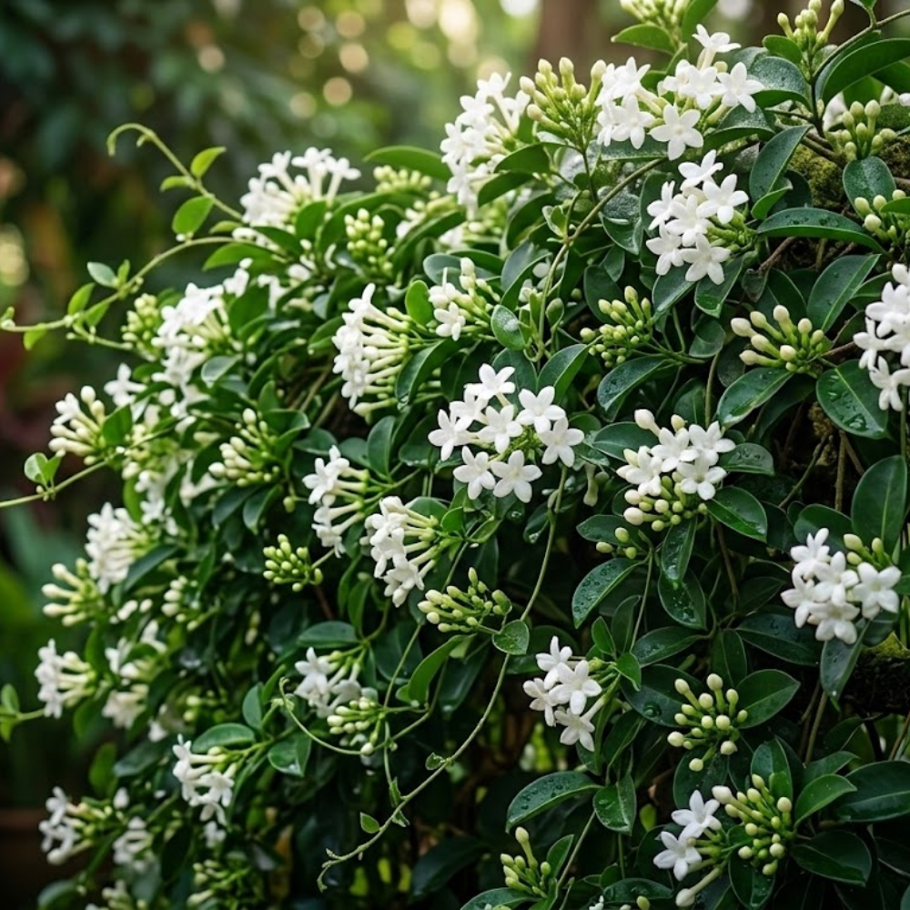 Bridal Wreath Jasmine Plant Live in 4 Inch Pot | Live Jasmine Plant | Jasmin Plant for Indoor | Easy Care Flowering Plant for Home & Office Decor