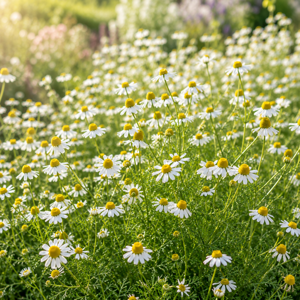 3500 German Chamomile Seeds for Planting Outdoors, Vigorous Herb Seeds, Sturdy Low Maintenance Aromatic Flowers with White Blooms for Patios & Gardens