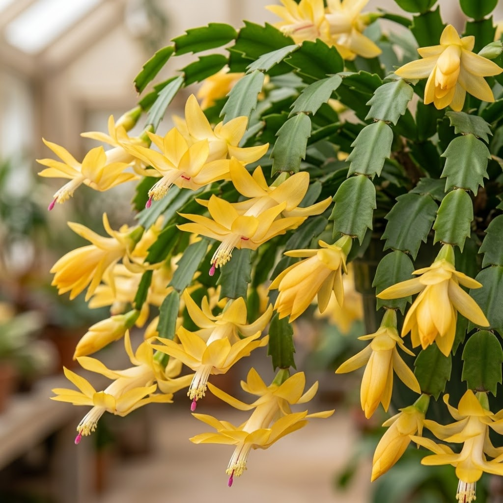 2 Purple Christmas Cactus Live Plant, 5-6 Inch Tall, Easy to Care Indoor Winter Houseplant for Office Desk and Patio Decor, Vigorous Live Holiday Plant