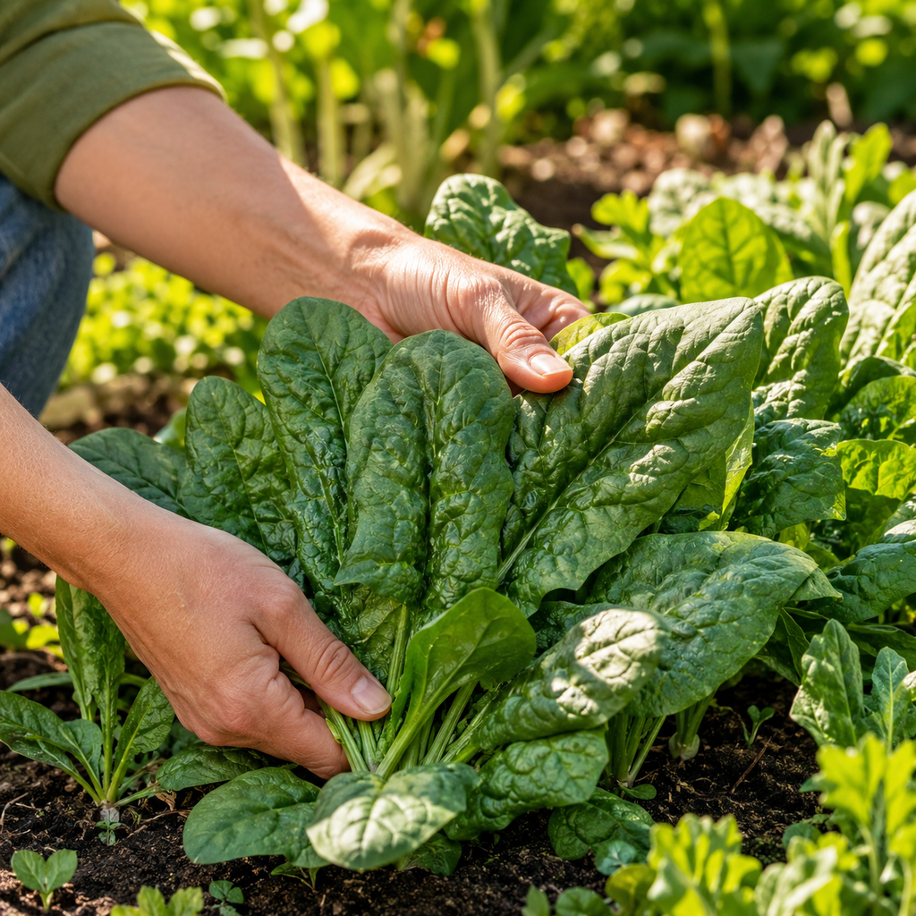 600 Pcs Bloomsdale Spinach Seeds for Planting Outdoors, Heirloom, High Yield Vegetable Seeds, Thick Crinkled Dark Green Leaves, for Home Gardens