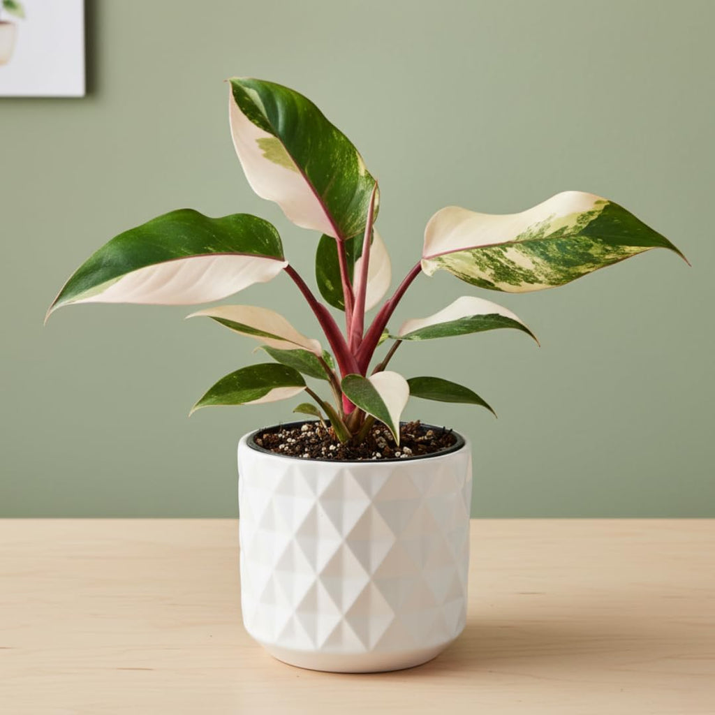 2 Thai Constellation Monstera Plant, Red Philodendron | 2 Collection Rare Houseplants| Size 4-6 Inc | Variegated Leaves Philodendron Plant | Unique Gift for Mom, Friend, Women, Her, Birthday Gifts