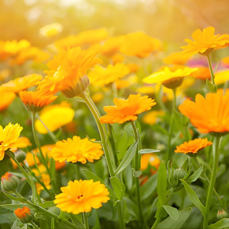 Calendula Plant Live, Well-Rooted 3-4" Starter, Cold-Hardy Calendula Officinalis for Companion Planting