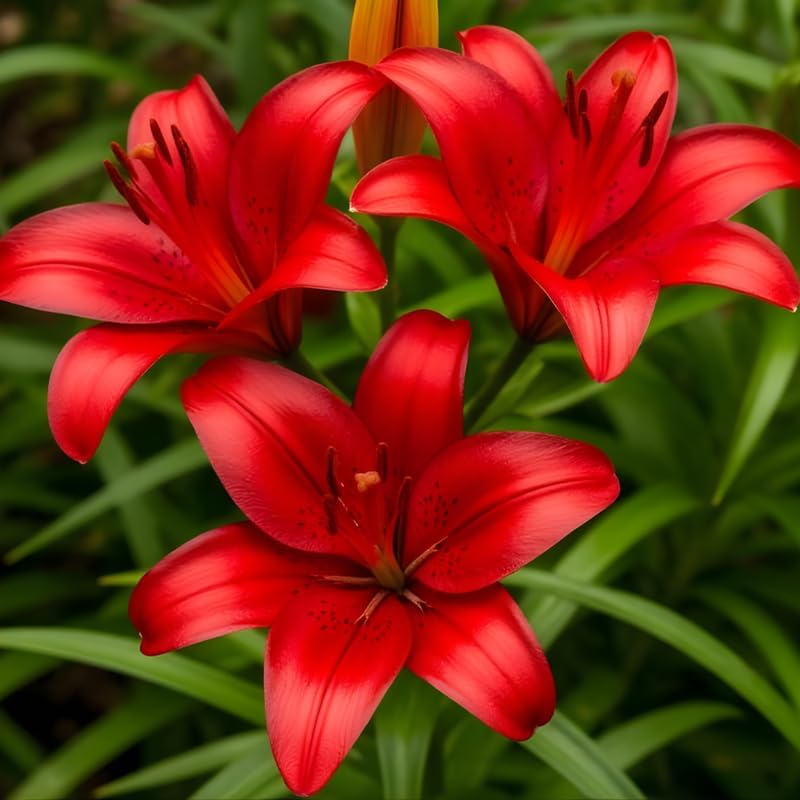 Yellow Asiatic Lily Bulbs, Set 8 Lilly Bulbs for Planting Outdoors, Well-Rooted Plant Starters, Vibrant Yellow Bloom Starters for Home Landscapes and Pots