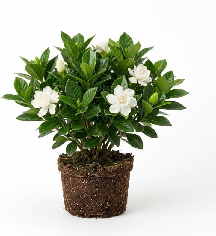 Frostproof Jasmine Gardenia Live Plant, 4-5 Inch Bare Root Starter, Vigorous Cold-Hardy Evergreen Shrub with Fragrant White Blooms, Sturdy Low Maintenance Flowering Hedge