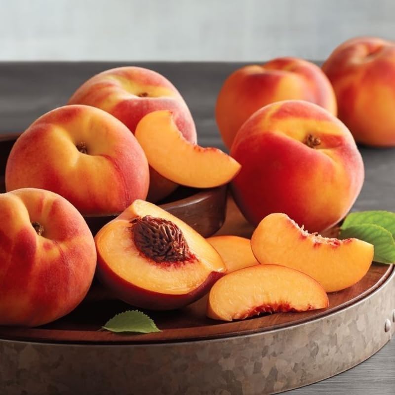 (No Ship to CA,HI,AK) Flordaking Peach Tree Live Plant in 3 Gallon Pot, High Yield, Fast Growing, Sweet Juicy Peach Fruit Tree for Garden, Patio & Outdoor Planting