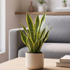 Snake Plant Live, 6" Potted Plant, Easy Care Indoor Greenery, Sturdy Vertical Leaf Plant for Low Light Areas and Desks