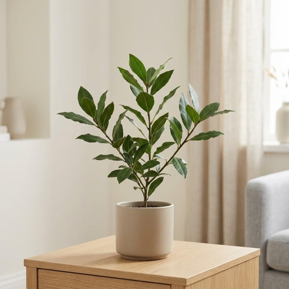 Bay Leaf Live Plant, 5-7 Inch Sweet Bay Tree Starter, Vigorous Culinary Herb for Indoor Kitchen Gardens & Outdoor Landscapes, Sturdy Aromatic Leaves