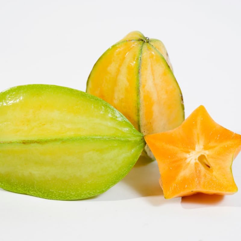 (No Ship to CA,HI,AK) Sweet Starfruit Live Plant, 3 Gallon Pot, Potted Tropical Fruit Tree Starter for Backyard and Large Containers
