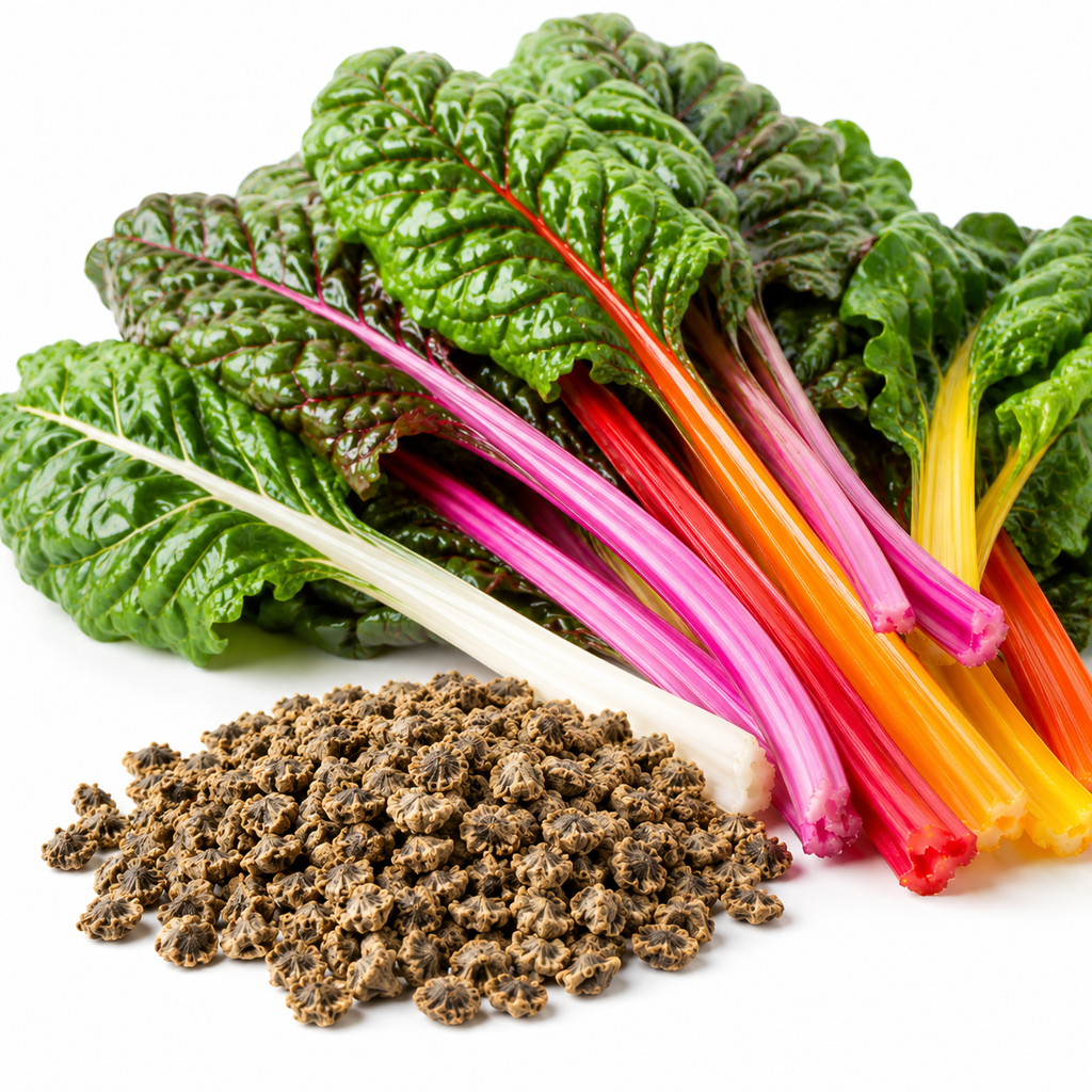 100 Pcs Rainbow Swiss Chard Seeds, Heirloom, Fast Growing, High-Yielding Vegetable Seeds for Backyard Garden & Containers