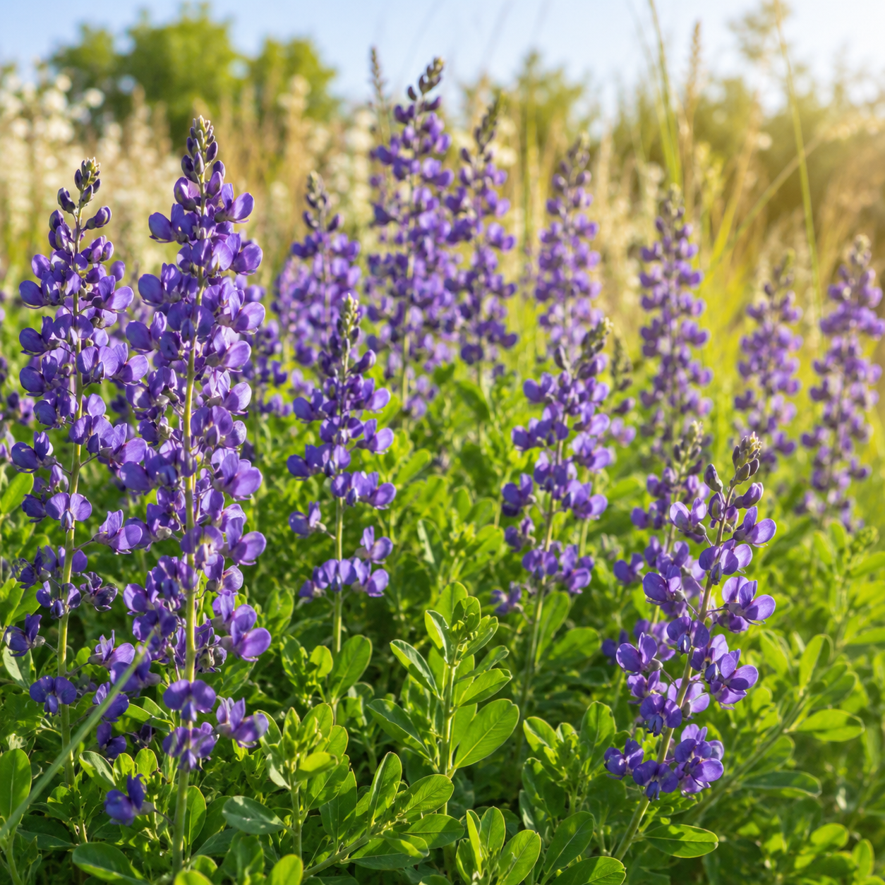 150 Pcs Blue Wild Indigo Seeds for Planting, Non GMO, Low Maintenance, Perennial Flower Seeds for Backyard Landscape