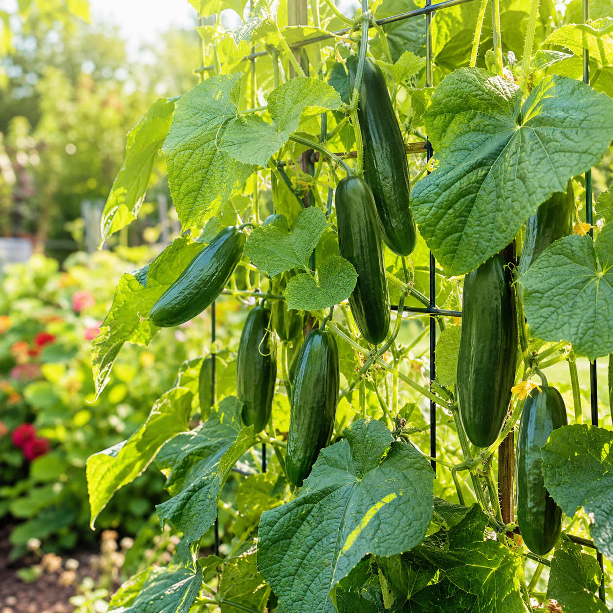 100 Tendergreen Burpless Cucumber Seeds, Heirloom, High-Yield Vegetable Seeds, for Fresh Salads, Pots, Containers & Outdoor Planting