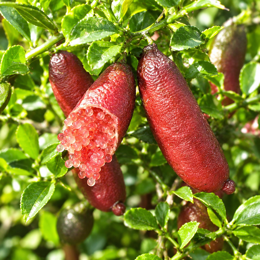 Red Finger Lime Trees Live Plants | 1 Gallon Live Potted Citrus Tree | Citrusy Juicy Fruit for Cooking, Juicing & Home Gardening (No Ship to CA,HI,AK)