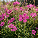 200 Pcs Non-GMO Deptford Pink Seeds, Heirloom Dianthus Armeria for Planting, Fast-Growing Wildflowers for Bright Sunlit Yards