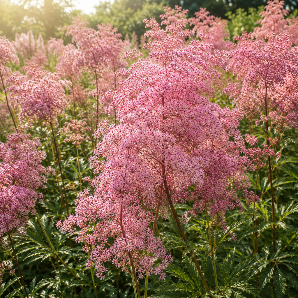 50 Pcs Queen of the Prairie Seeds, High Germination Perennial Flowers for Planting, Low Maintenance Striking Pink Blooms for Sunlit Gardens