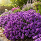 200 Alyssum Seeds, High Germination Violet Queen for Planting, Low Maintenance Trailing Flowers for Sunlit Yard Borders